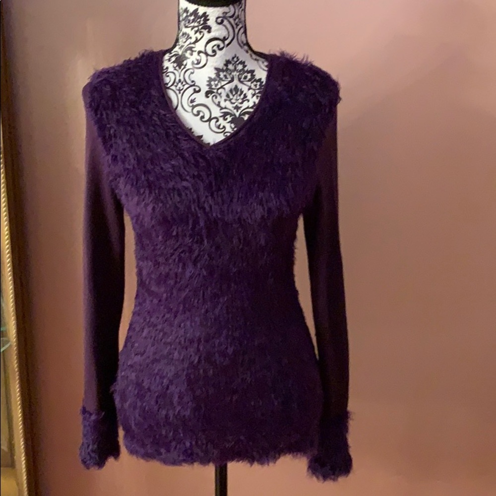 Knitted purple sweater